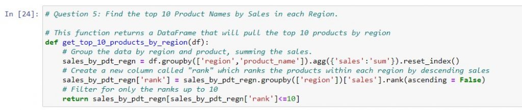 Rank data within a subcategory using the .rank method